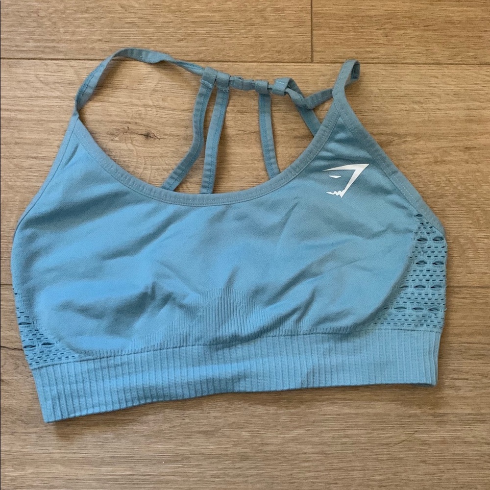 Gymshark Sky Blue Energy Seamless Bra